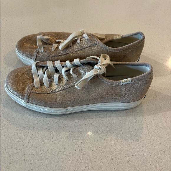 keds tripe kick glitter suede sneakers size 7.5 - Picture 7 of 9